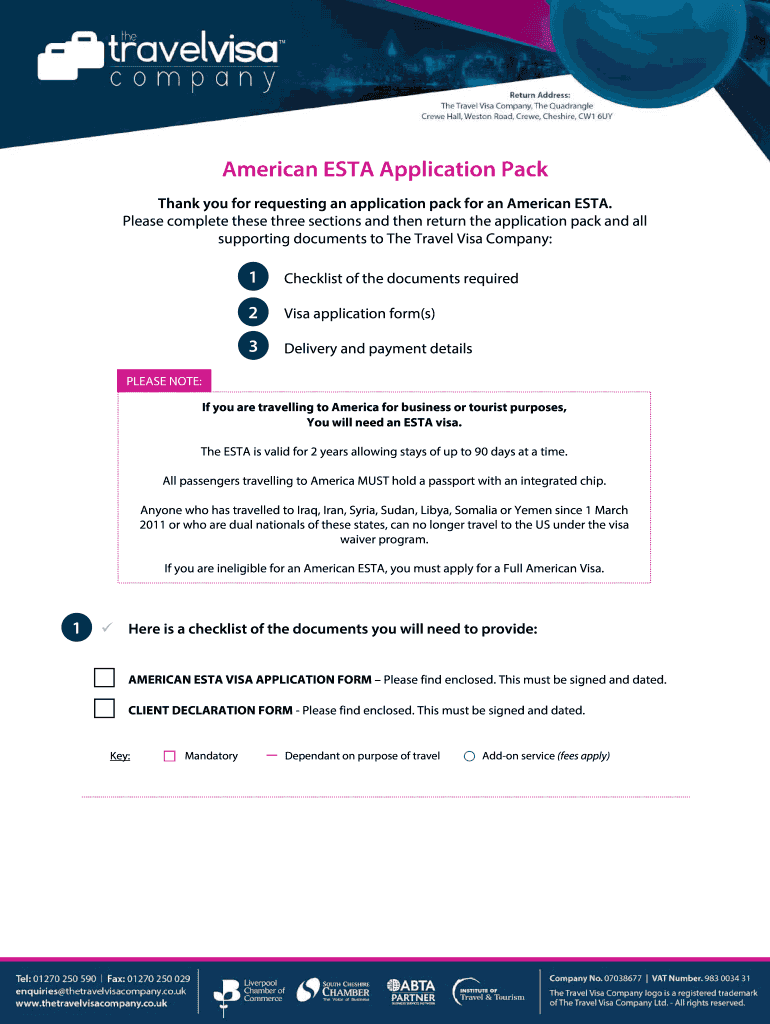 esta application travel dates