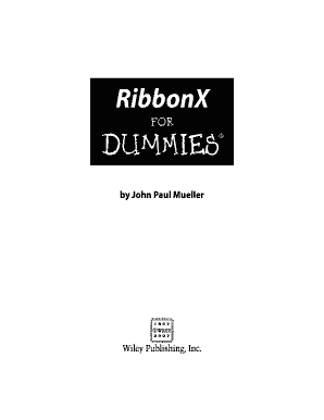 RibbonX for DUMmIES PDF Worldtracker Org  Form