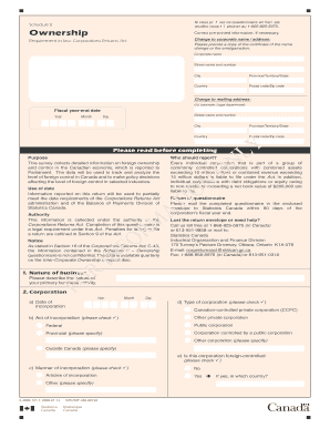 Schedule II Ownership Statistics Canada  Form