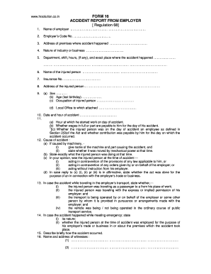 Esic Accident Report Form 16 PDF