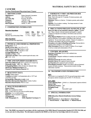 Cavicide Label  Form