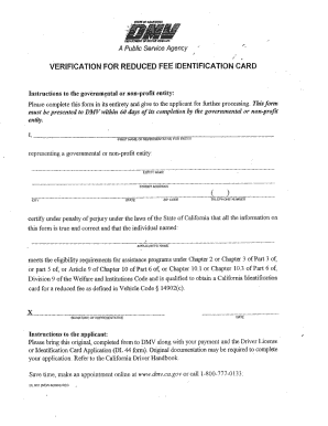 Get and Sign Dmv Fee Waiver Form
