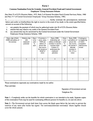 Gpf Nomination Form Filled Sample