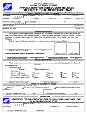Sss Loan Application Form Sample Fill Up