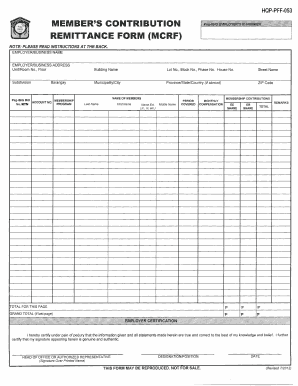 Hqp Pff 053  Form