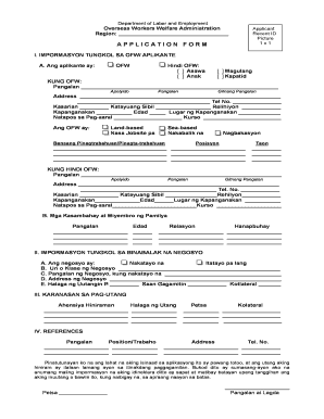 Owwa Application Form