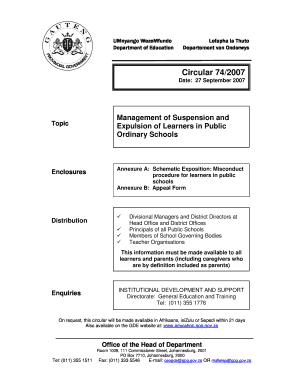 Circular 74 of  Form