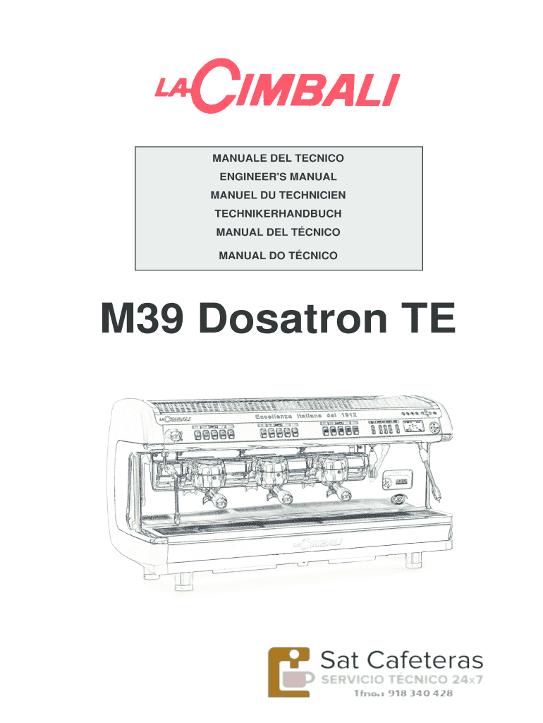 La Cimbali M39 Manual  Form
