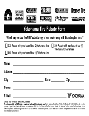 Yokohama Rebate Form
