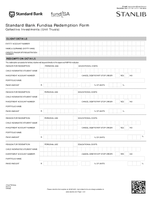 Fundisa Fund Withdrawal  Form