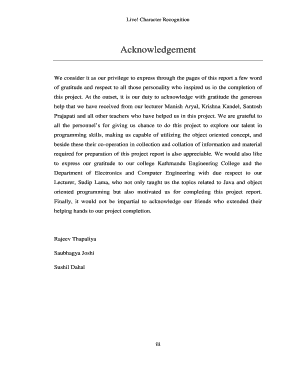 Final Year Project Acknowledgement  Form