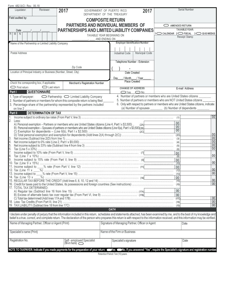  482 0C COMPOSITE PARTNER RETURN Rev 06 18 482 0C COMPOSITE PARTNER RETURN Rev 06 18 2017