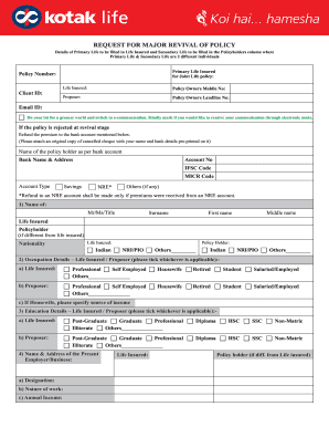  Kotak Revival Form 2018-2024