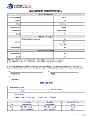 New Customer Registration Form