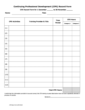 Cpd File  Form