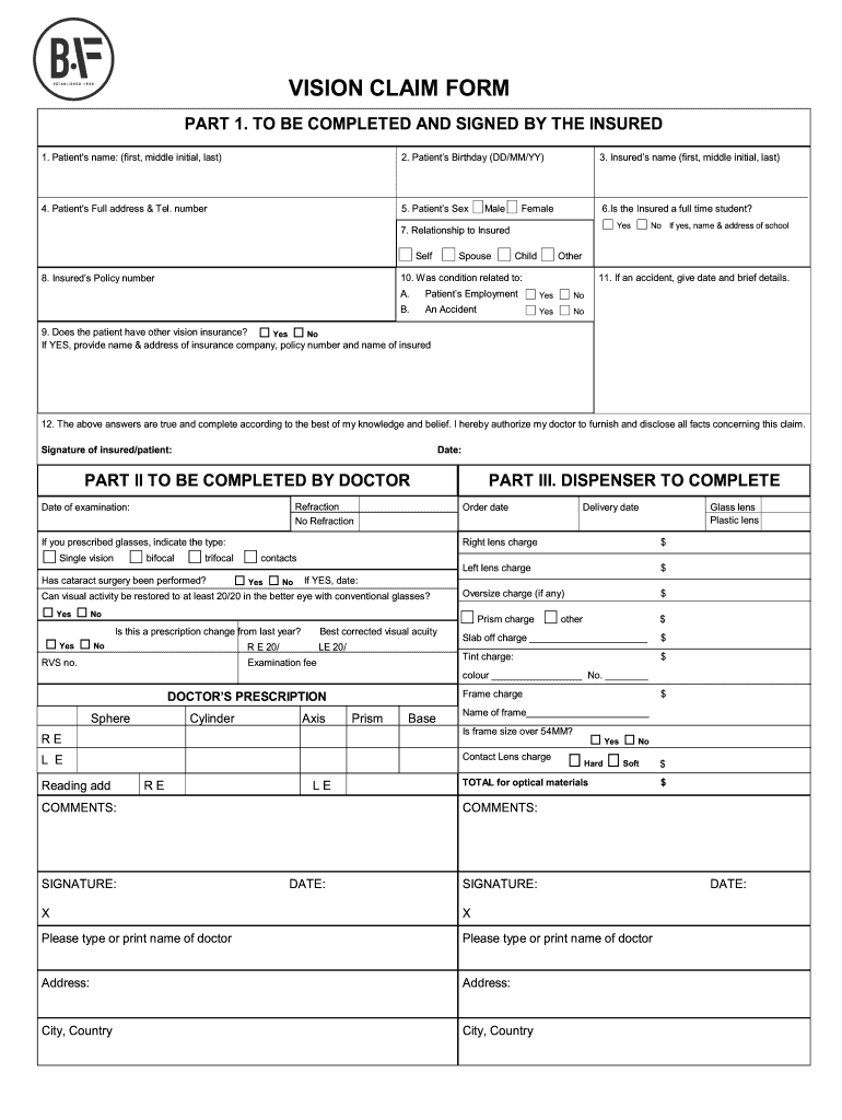 Baf Insurance Cayman  Form