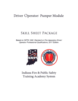 Driver Operator Pumper Module  Form