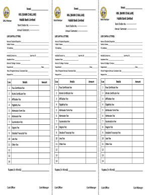 Hbl Challan Form Download