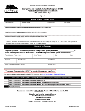  Sccpss Transfer Request Form 2018-2024