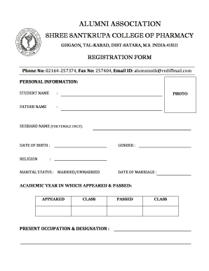Alumni Registration Form
