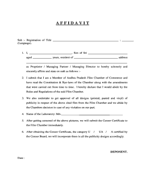 Affidavit Forms in Telugu