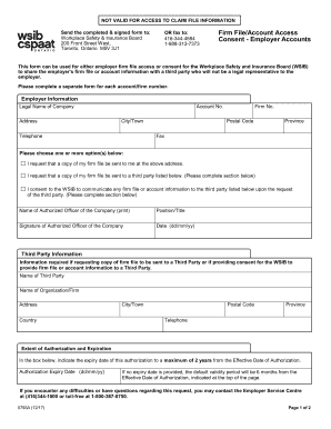 Workplace Safety Insurance Board Form 0793a