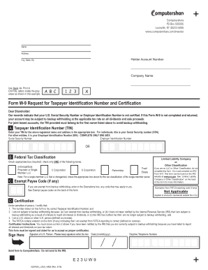 Computershare W9  Form