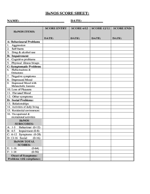 Honos Printable  Form