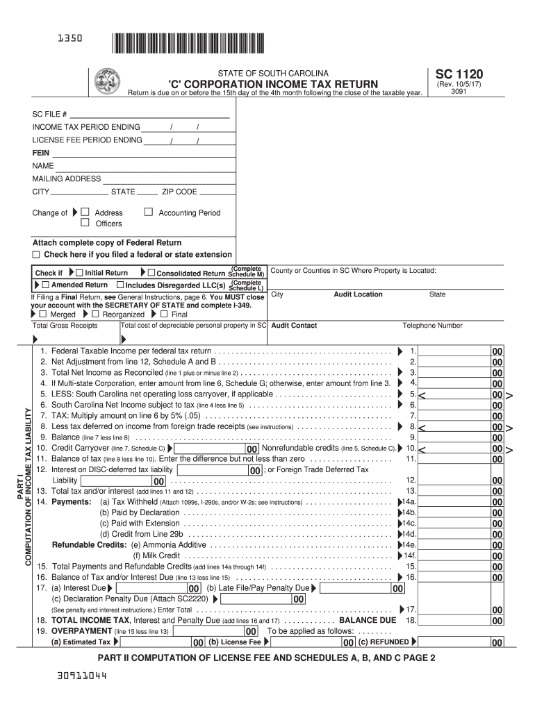  Sc 1120  Form 2017