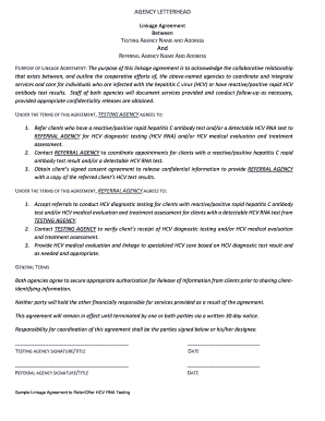 Linkage Agreement Template  Form