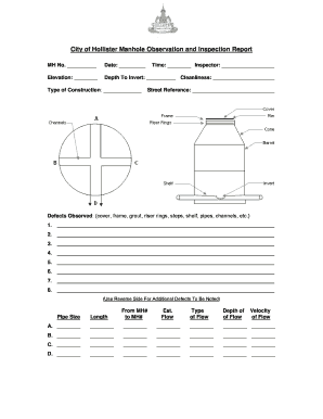 Manhole Inspection Form