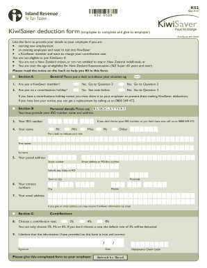 Kiwisaver Form