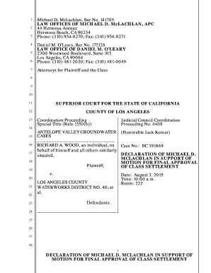 Declaration Support Motion  Form