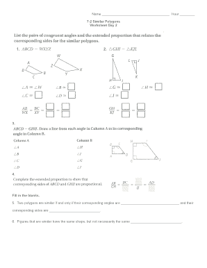 7 2 Similar Polygons Worksheet Day 2  Form