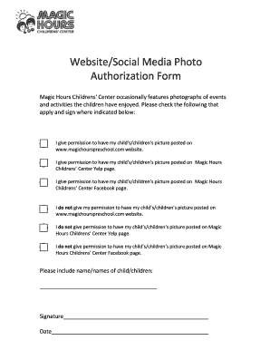 Social Media Authorization Letter  Form