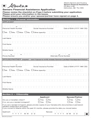  Seniors' Forms and Publications Alberta Seniors and Housing 2018