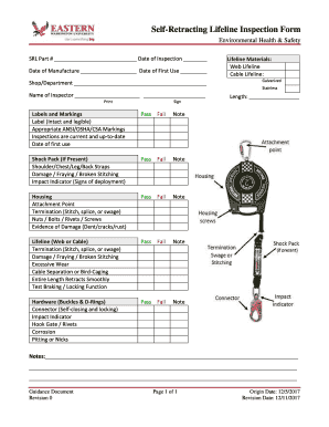 Srl Inspection Form