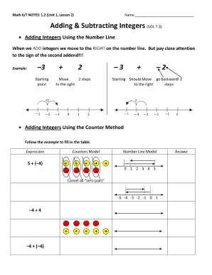 Integers Notes  Form