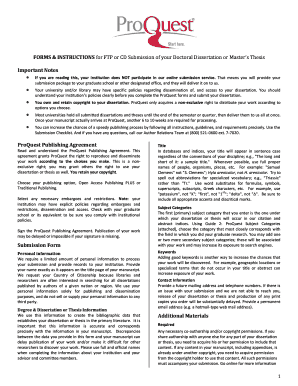 ProQuest FTPCS Submission Publishing Agreement  Form