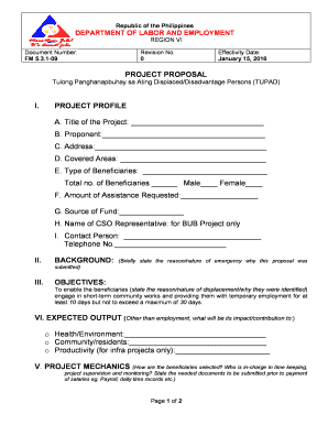 Tupad Beneficiary Profile Form