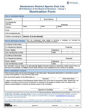 Election of the Board of Directors Group 1  Form