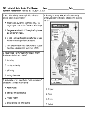 Grade 8 Social Studies Staar Review  Form