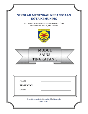 Modul Sains Tingkatan 3  Form