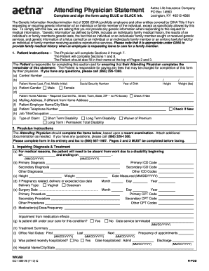 Attending Physician Statement MGM Benefits Group  Form