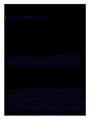 The Rotating Sky Student Guide Answer Key  Form