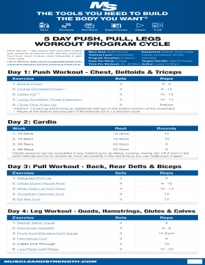 Push Pull Workout PDF  Form