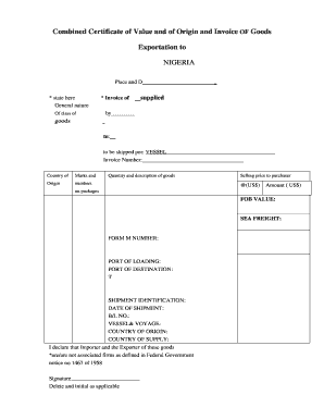 Combined Certificate Form
