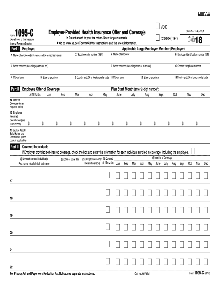  1095c Form 2018