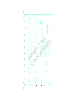 Scantron 19641  Form