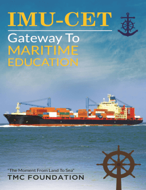 Imu Cet Gateway to Maritime Education PDF Download  Form